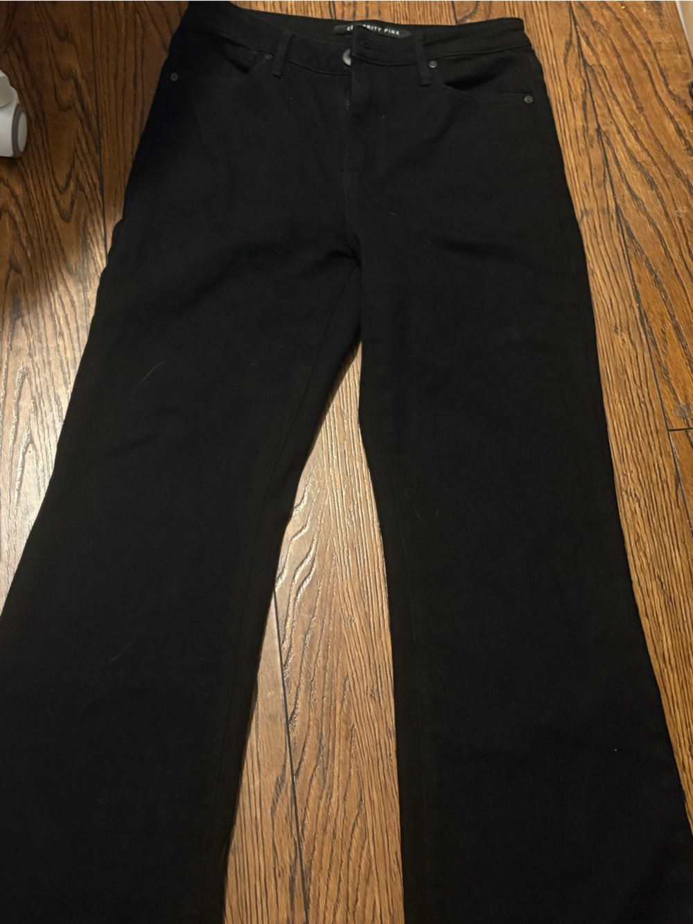 Celebrity Pink Black Pants with Branded Waistband Flare Bootcut